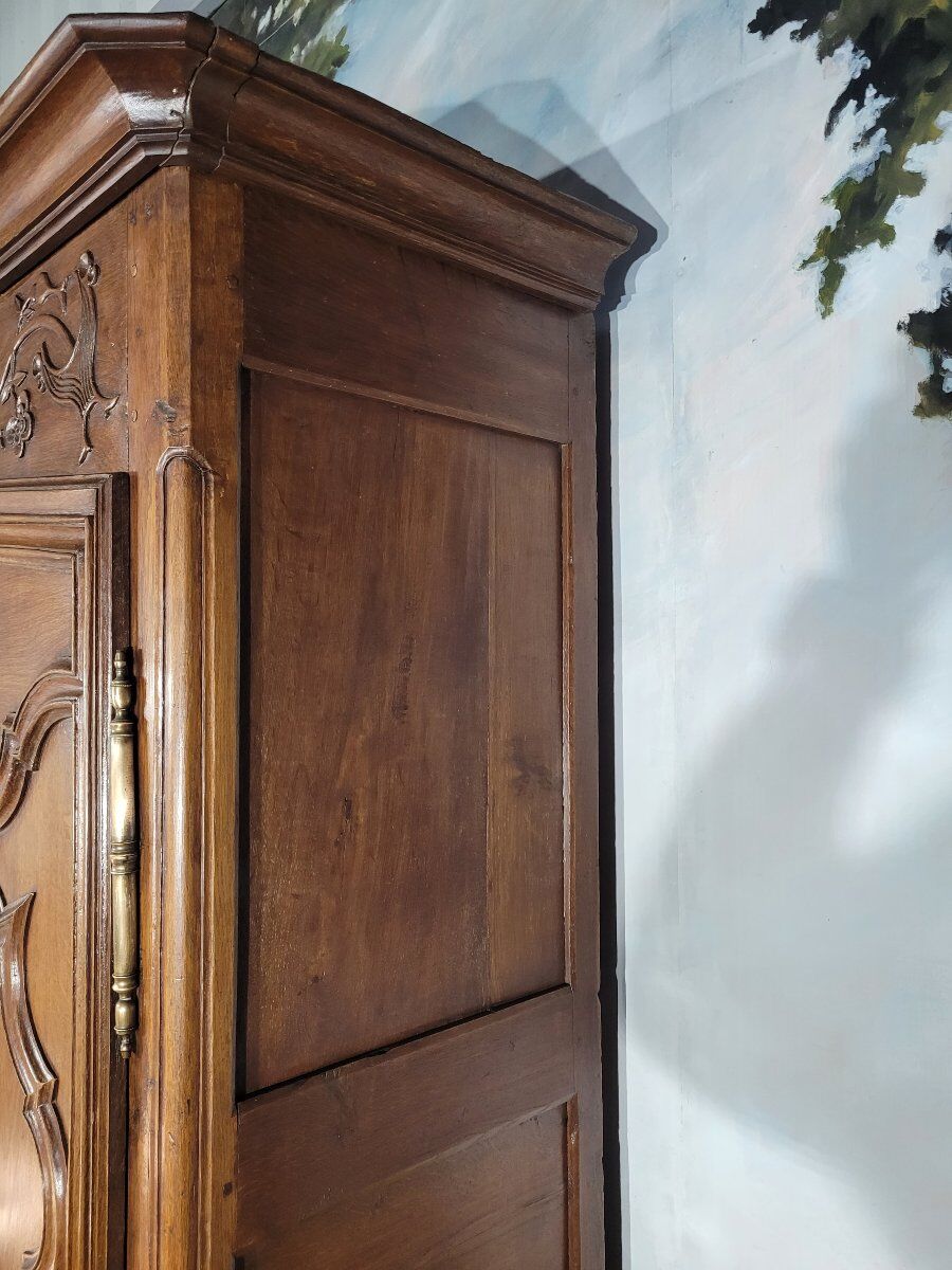 Louis XV carved oak wardrobe
