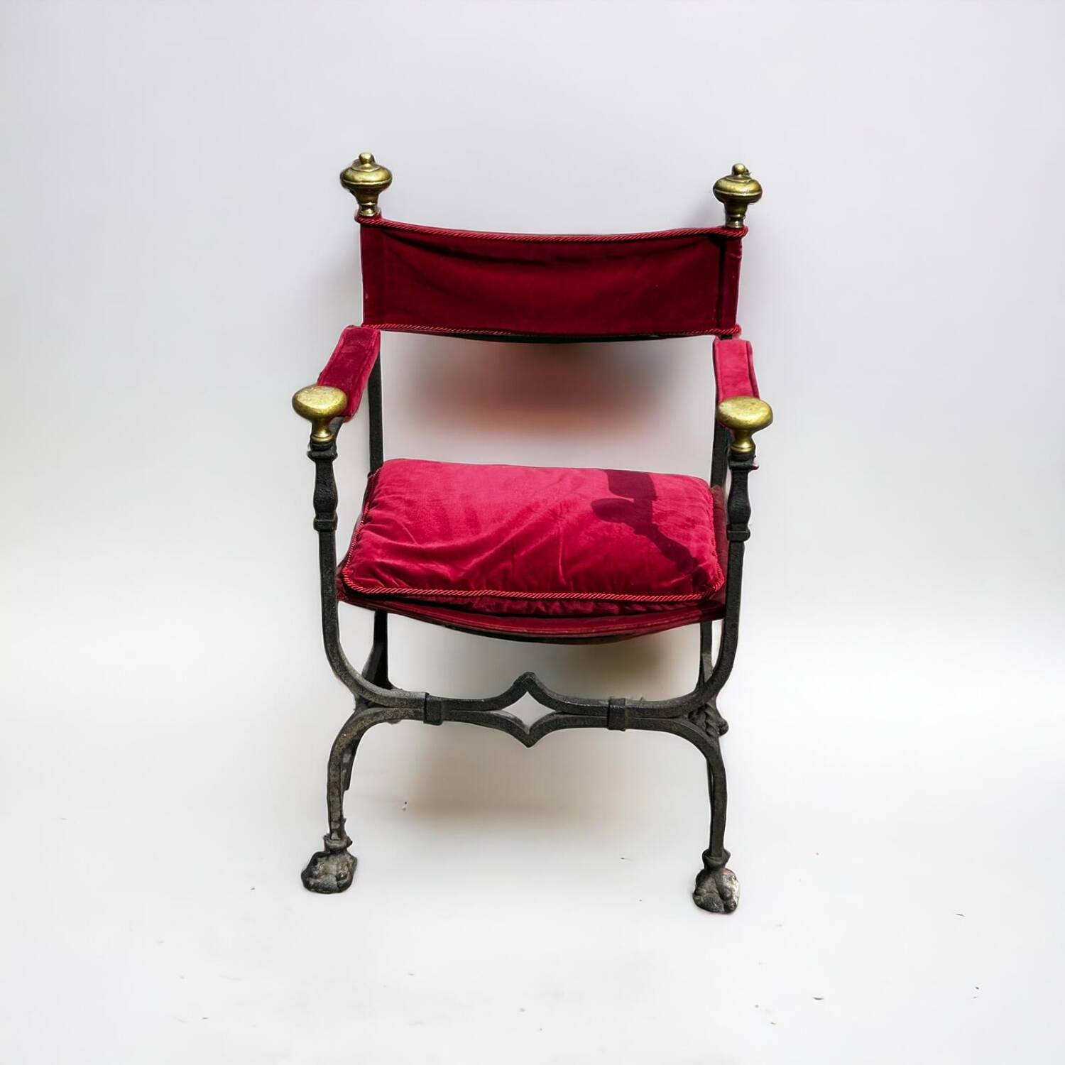 Curule Armchair In Iron And Bronze In The Style Of The 17th Century 20th Century - X Armchair