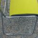 Set of 6 designer chairs with wooden seats and backs, chrome legs.
