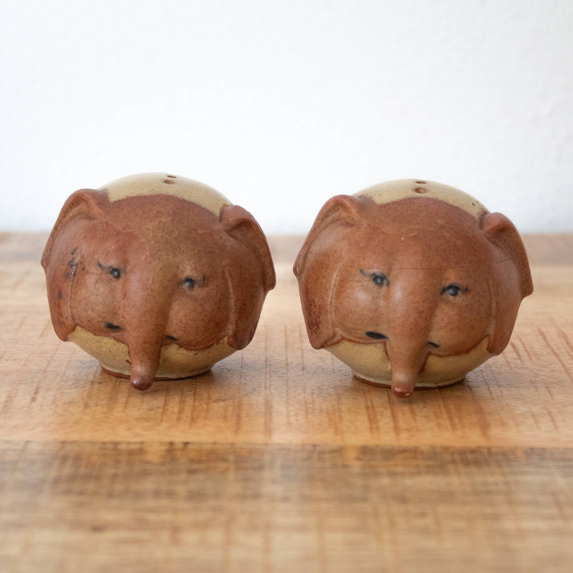 Vintage Ceramic Elephant Salt and Pepper Shakers: 1970s UCTCI Japan