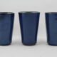 Lot de 3 gobelets en céramique bleue de Taizé