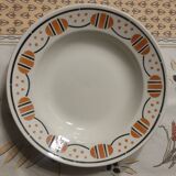 Lot - 7 soup plates - BADONVILLER earthenware - BAYARD model Numbered
