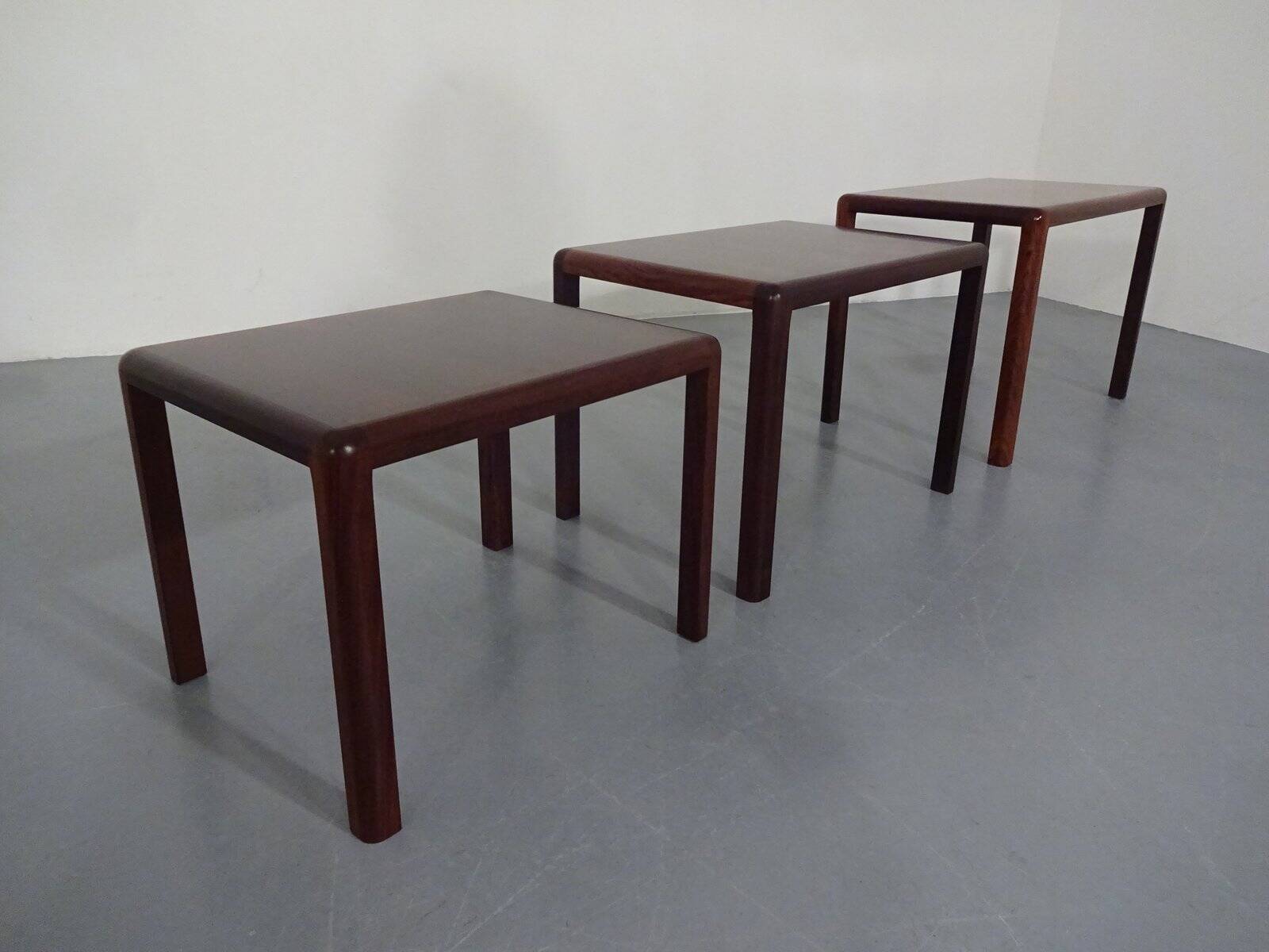 Danish Rosewood Nesting Tables, 1960s, Set of 3