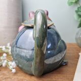 Terracotta frog-shaped teapot by vintage Ibuki Japan