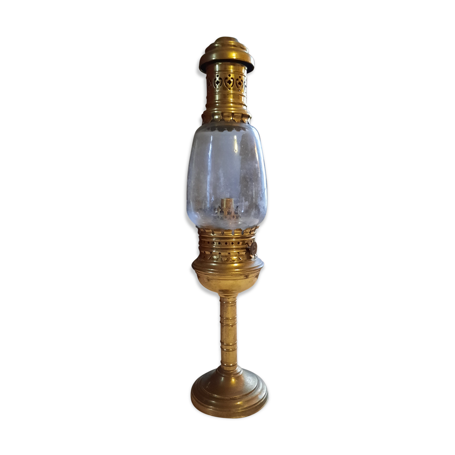 Brass kerosene lamp