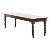 Antique English 19th-century farmhouse dining table made of pinewood