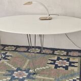 Vintage ellipse shaped dining table, Denmark 1970s