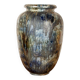 Large Art Deco vase, in glazed and iridescent blue stoneware, by Roger Guérin 1930.