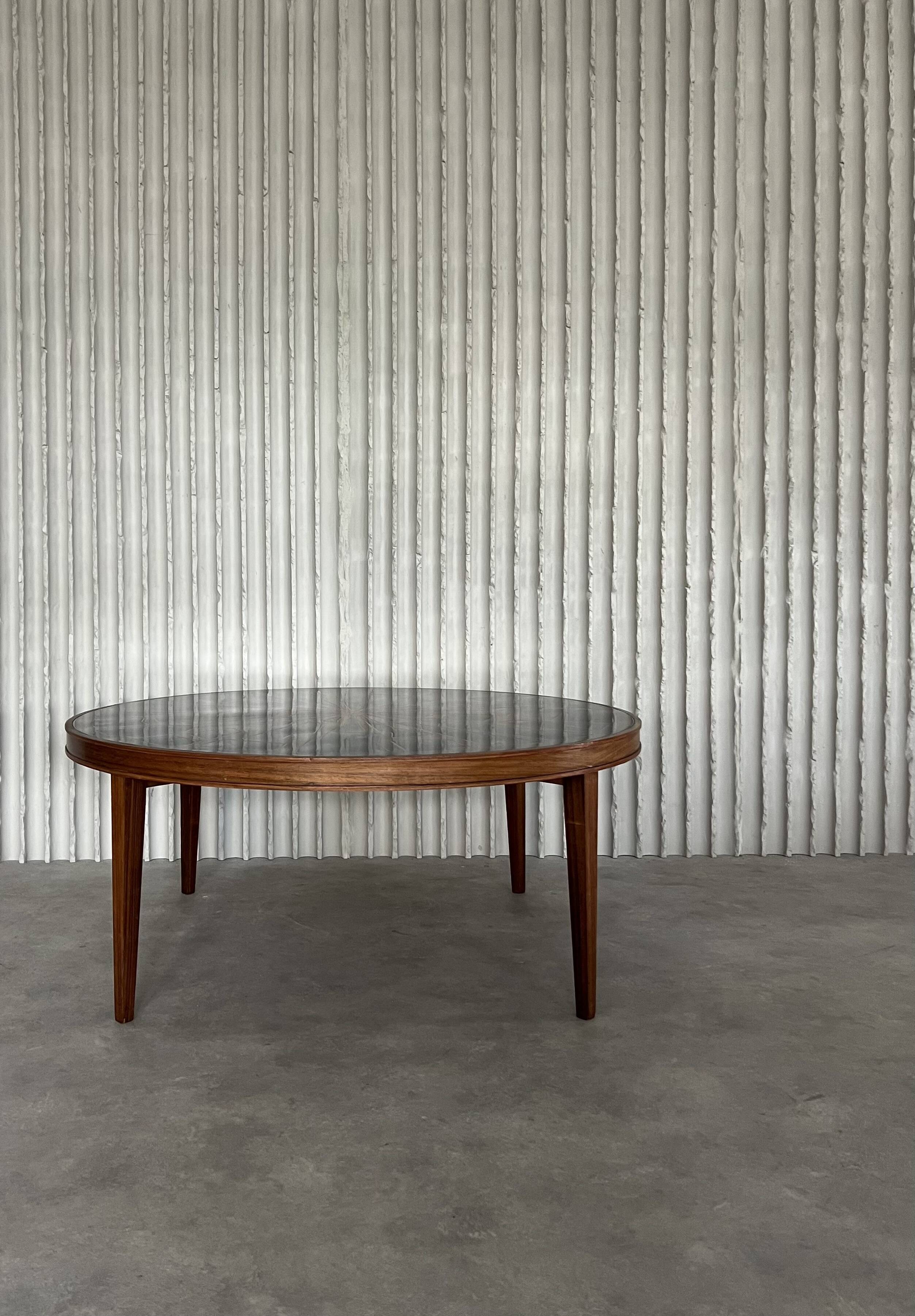 Rare enamel & copper coffee table