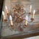 Lustre bronze et cristal 8 branches