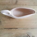 Pink ceramic fish saucière from Digoin, vintage