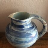 Blue enamelled carafe pitcher