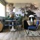 70s velvet and chrome armchair