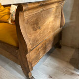 Walnut boat sofa 1950