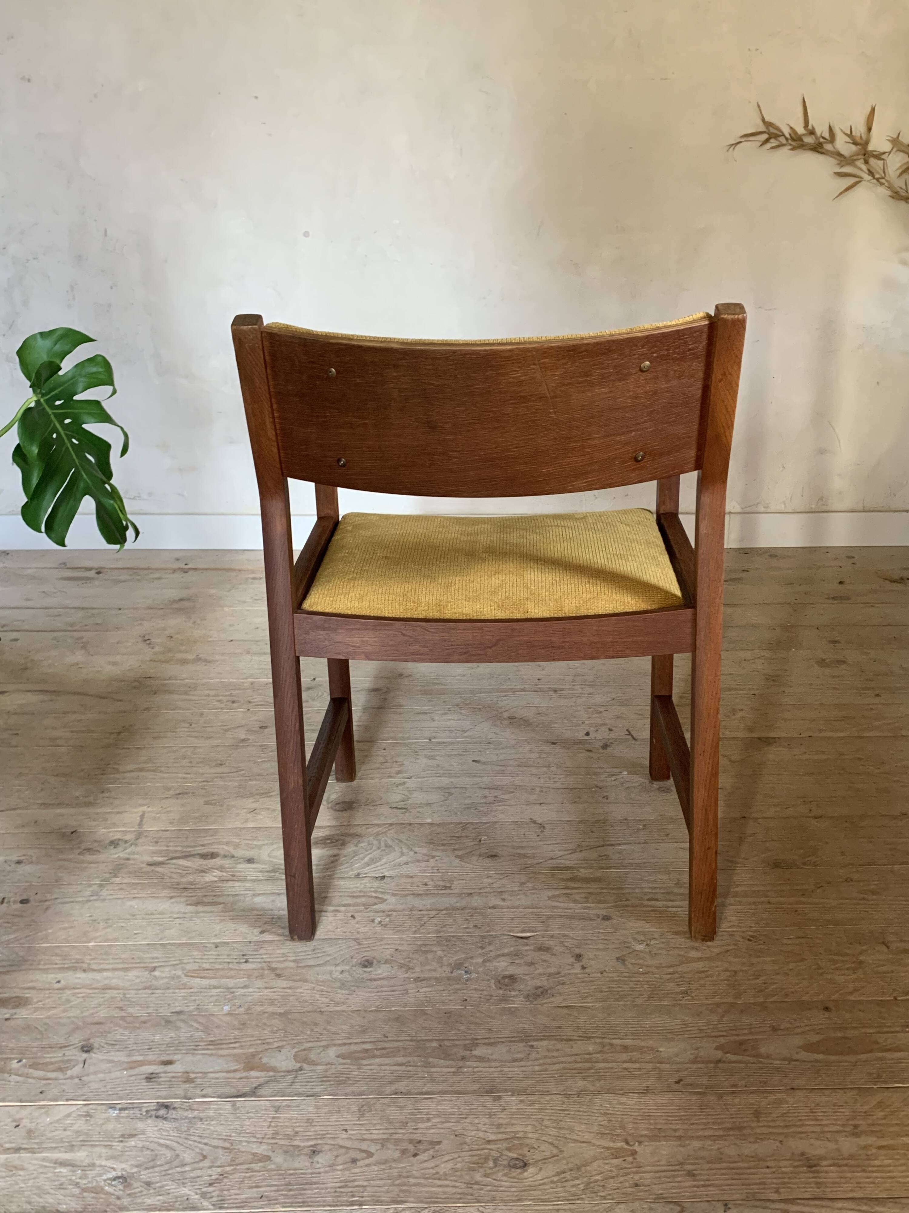 Vintage Danish armchair by Borge Mogensen yellow velvet