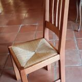 Set of 6 Le Hameau chairs in solid oak