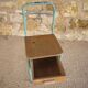 Metal and wood boarding bedside chair