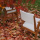 Pair of vintage poly-seat armchairs
