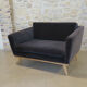 Canape 120 cm chic grey velvet