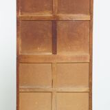 Antique oak notary cabinet with two roller doors and a working lock