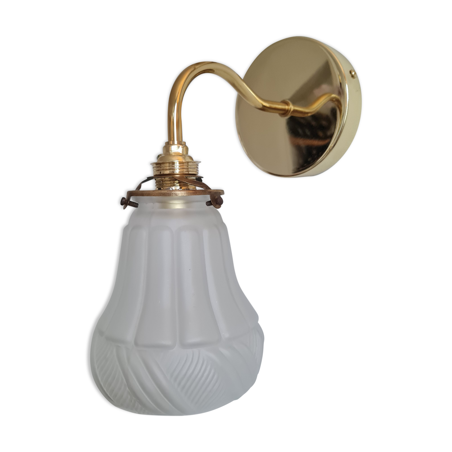 Vintage glass globe wall lamp