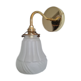 Vintage glass globe wall lamp