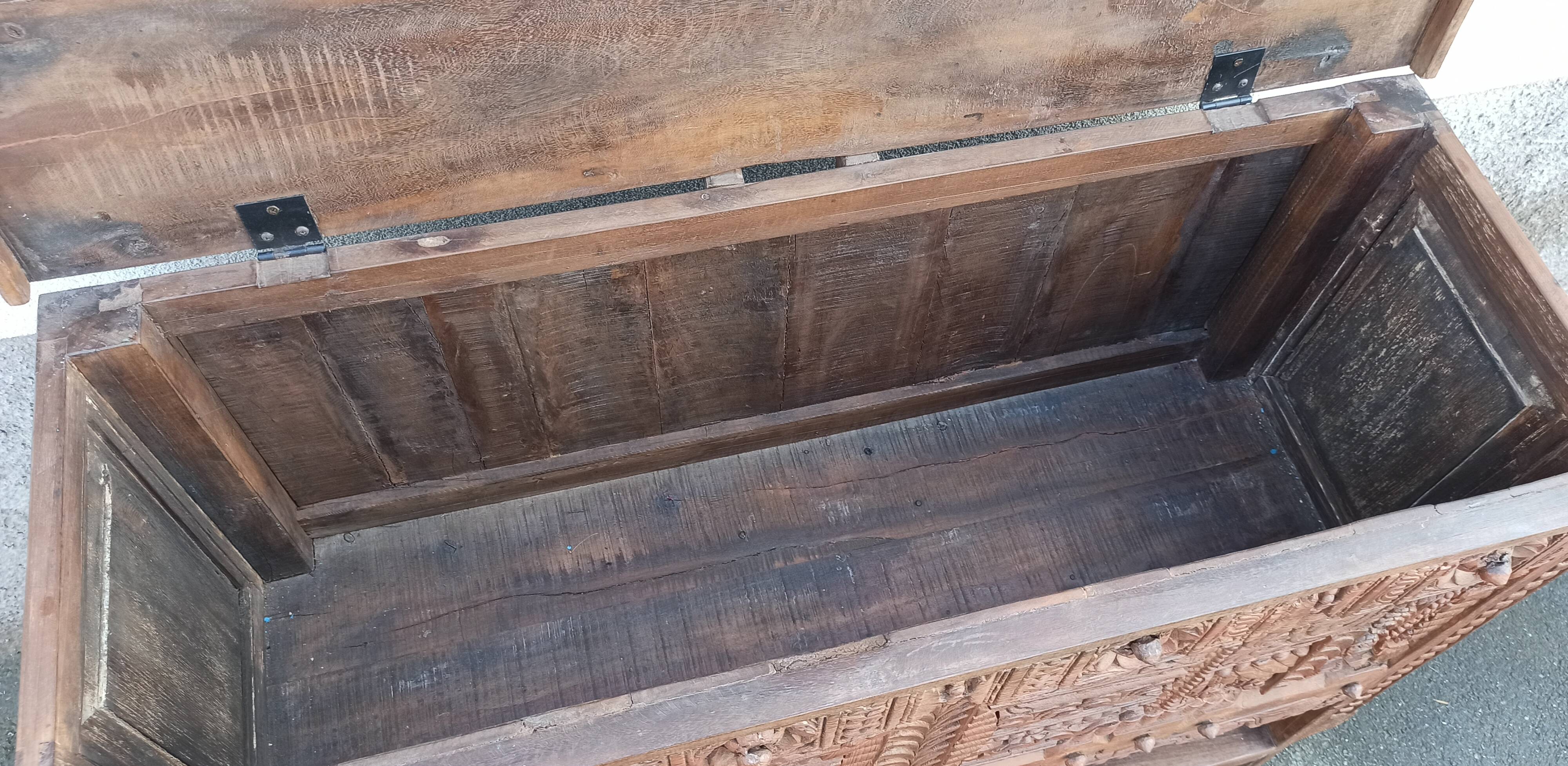 Old wooden high chest