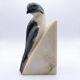 Bookends BIRDS Art Deco Alabaster Marble Vintage Italian Sculpture