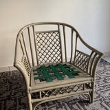 Rattan and velvet salon