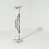 White Carrara Marble Column Italy 1970s