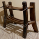 Antique fisherman's stool or wine and shoe rack, Dutch ca 1920