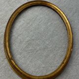 Old oval shaped wooden frame