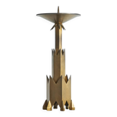 Large Art Deco chandelier in patinated brass