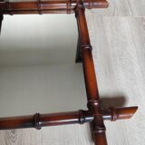 Antique vintage bamboo mirror 50x42cm