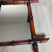 Miroir bambou ancien vintage 50x42cm