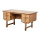 Brutalist Oak Desk by Henning Kjærnulf, Denmark, 1960s
