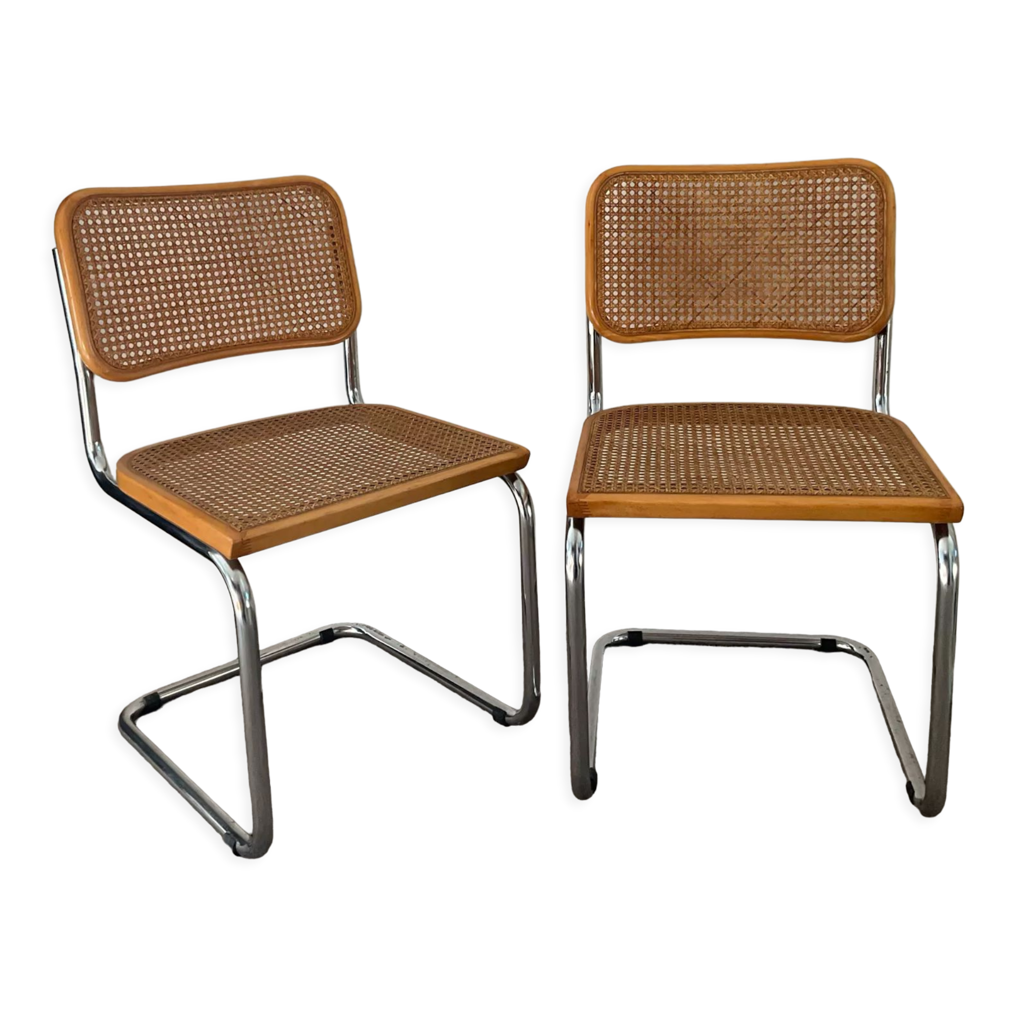 Pair of chairs Marcel Breuer Cesca B32