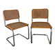 Pair of chairs Marcel Breuer Cesca B32