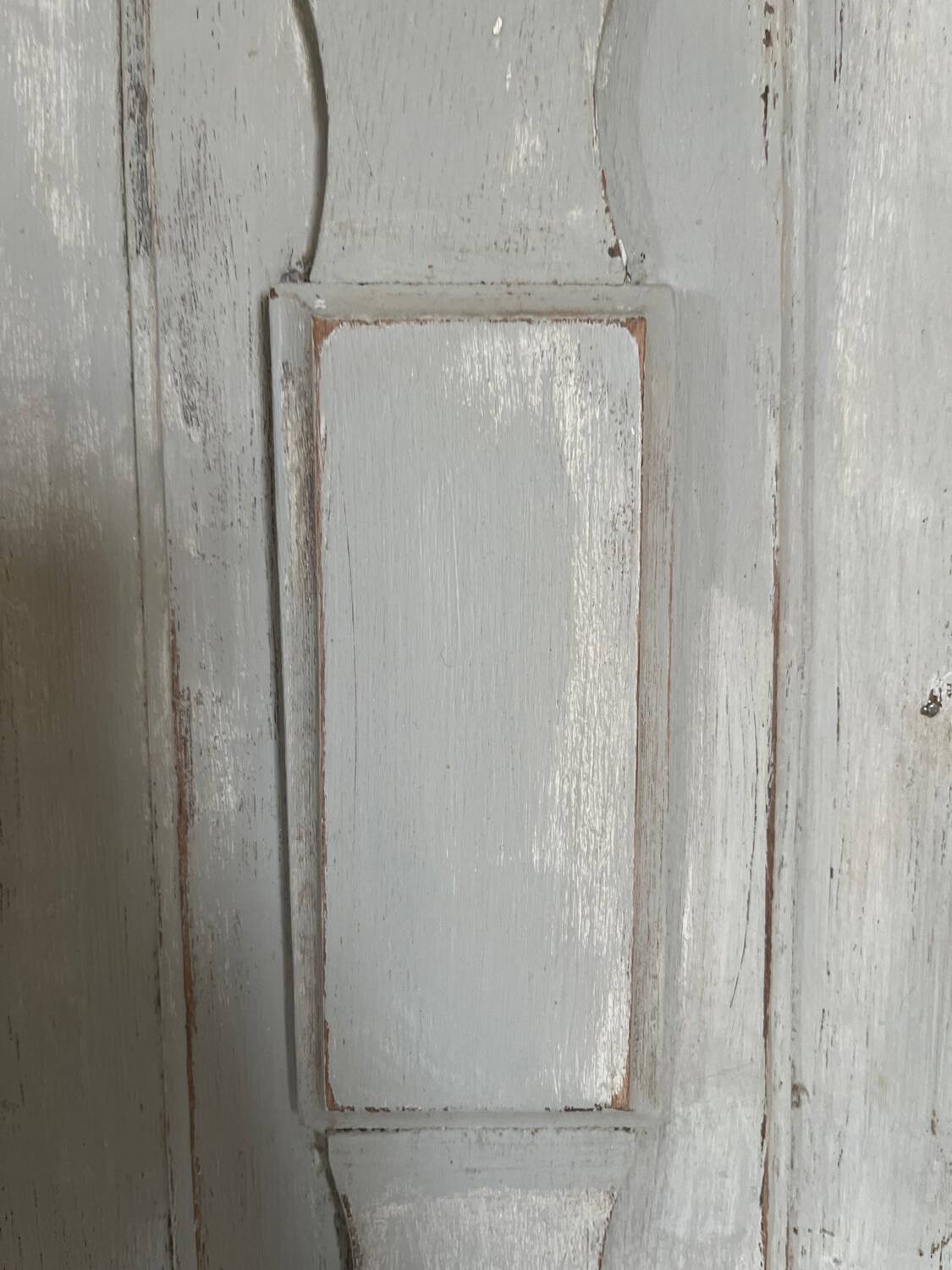 Old-fashioned patinated wooden pediment