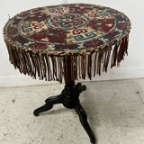 Napoleon III tilting side table in blackened wood, 19th century