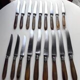 18 Wiskemann table knives in horn