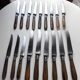 18 Wiskemann table knives in horn