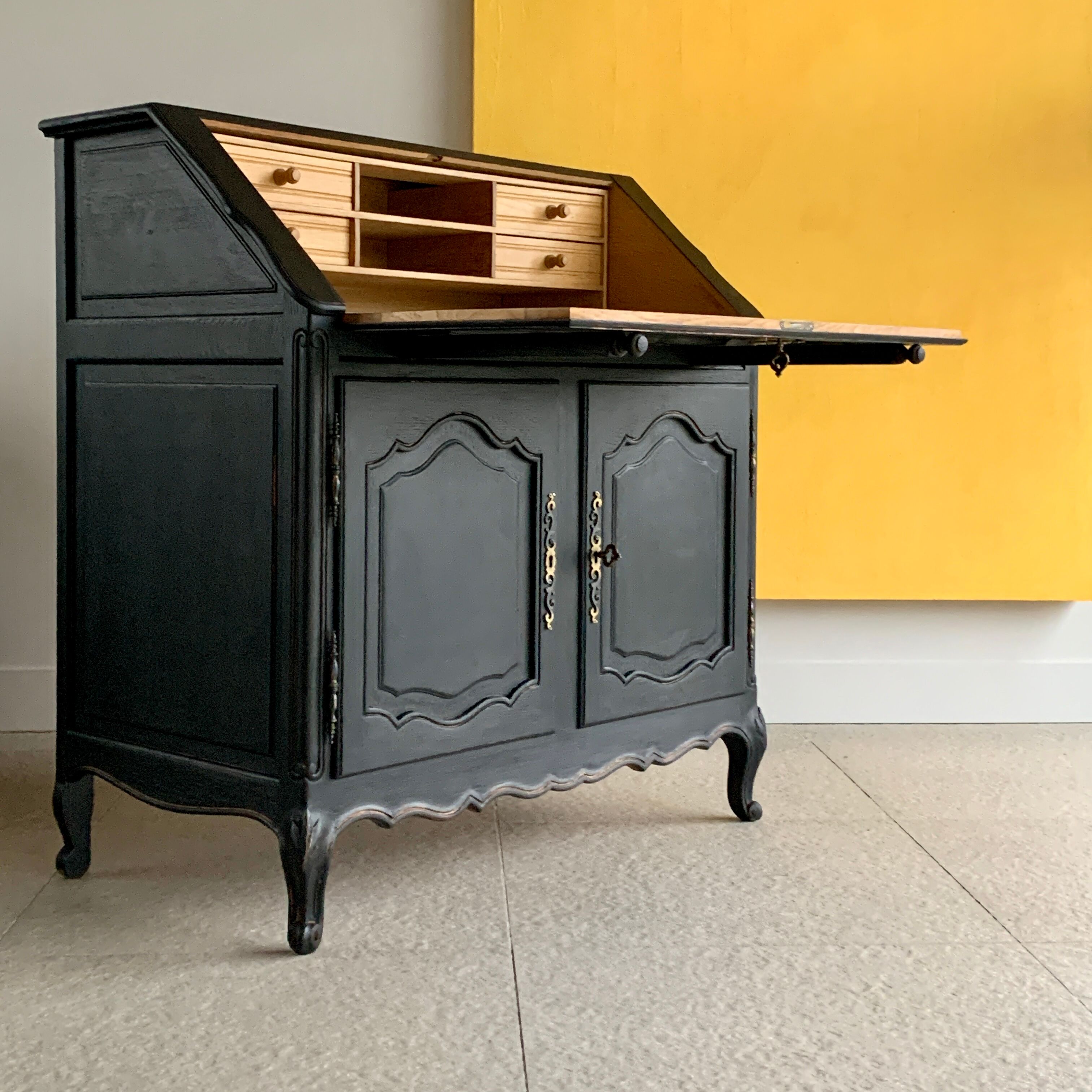 Vintage oak secretary