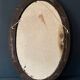 Large antique oval mahogany mirror, mercury glass, 19th century