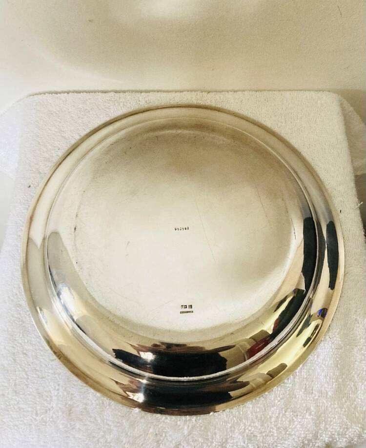 Christofle dish in hallmarked silver-plated metal, mid-20th century