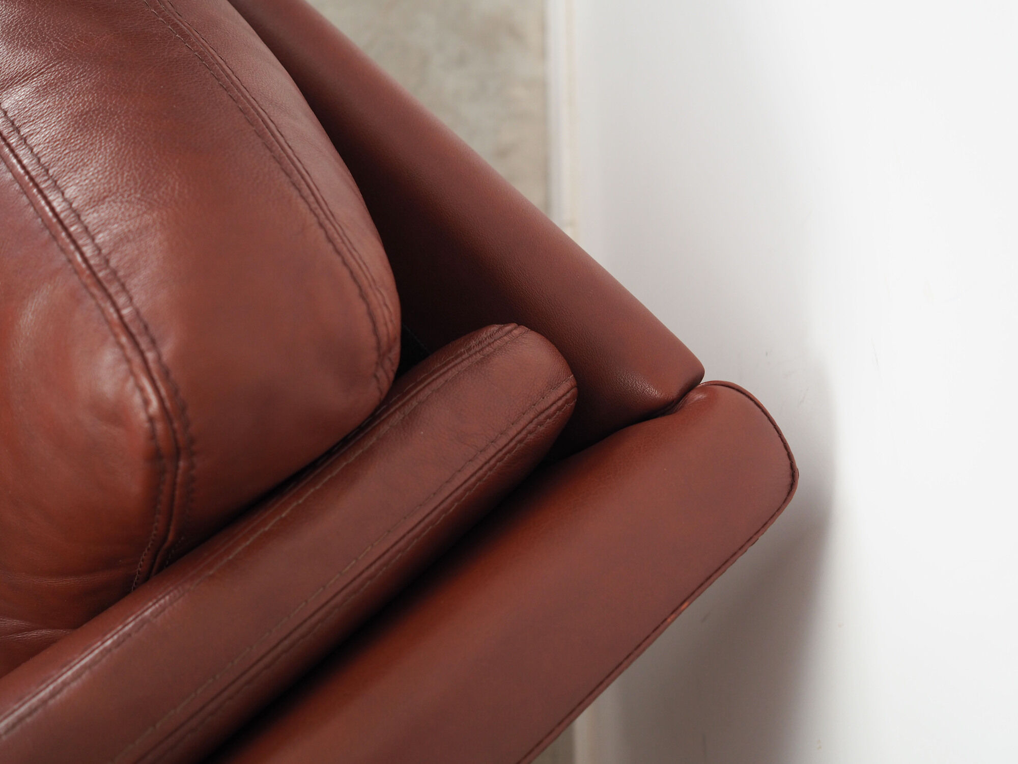 Brown leather sofa, Danish design, 1960s, production: Denmark