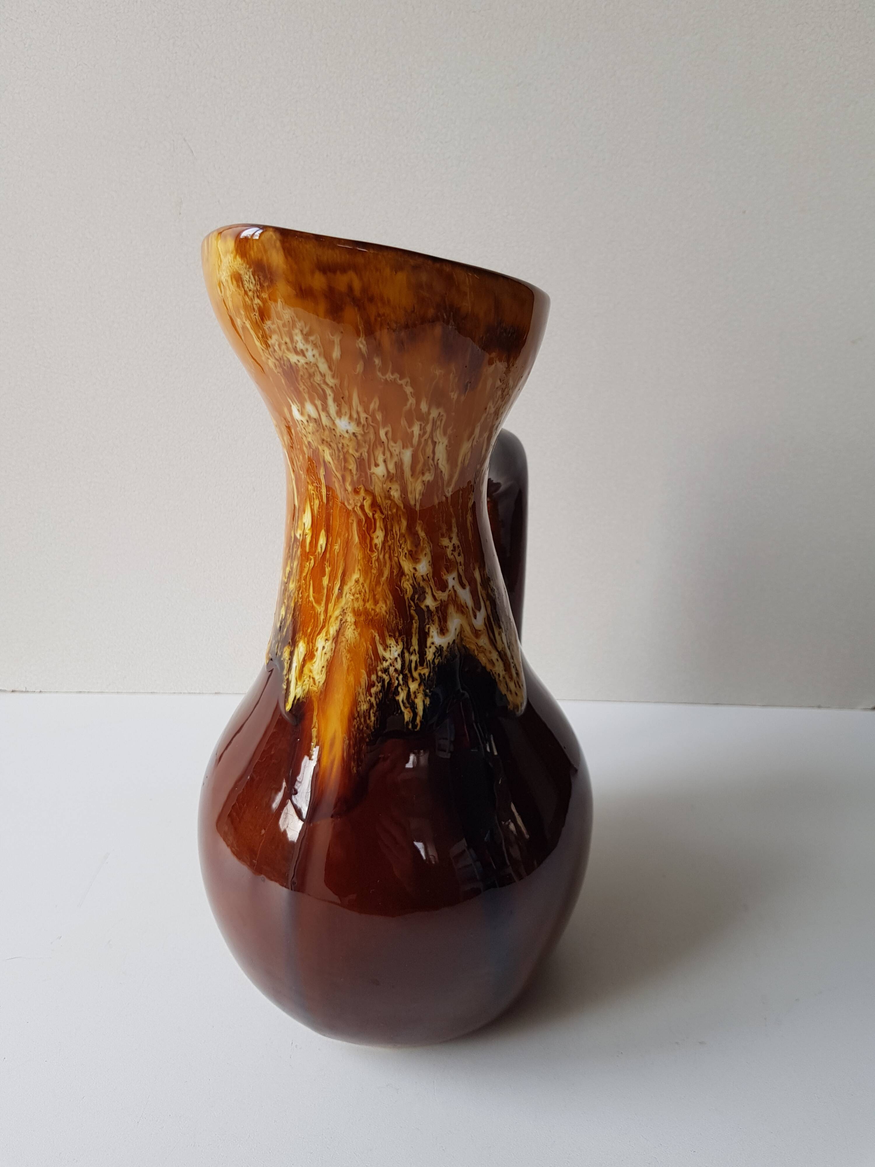 Grand Pichet Vase en céramique hauteur 29cm - style vallauris - années 60
