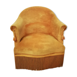 Old yellow toad chair