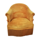Old yellow toad chair