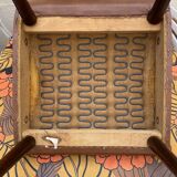 Mid-Century Scandinavian vintage retro armchair with oval armrests.